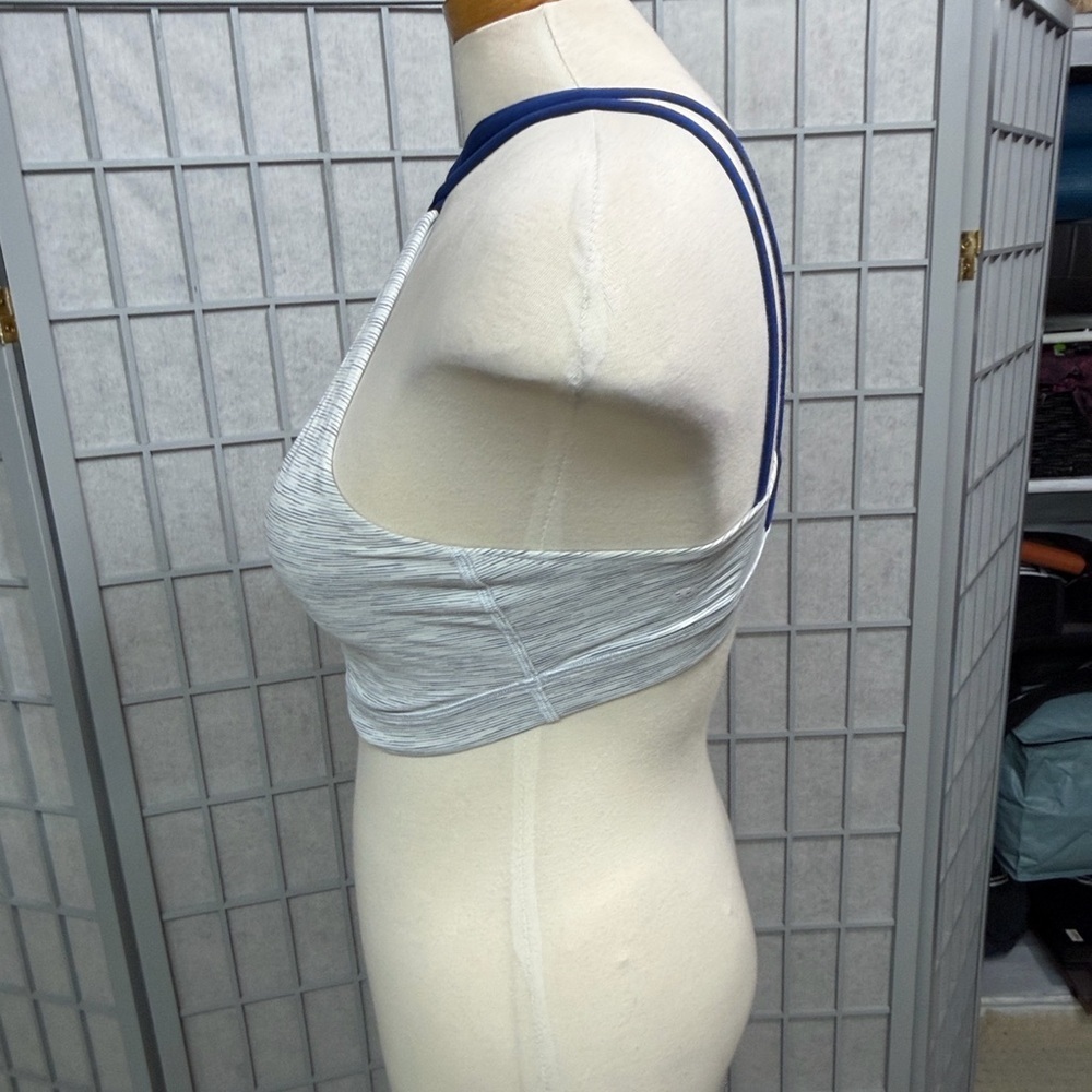 Lululemon Athletica Blue and Gray Cross-Back Bandeau - Picture 3 of 6